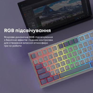 Клавіатура Ajazz AK820 Sea Salt Switch White USB-C (AK820-SS-PWB) [619471]