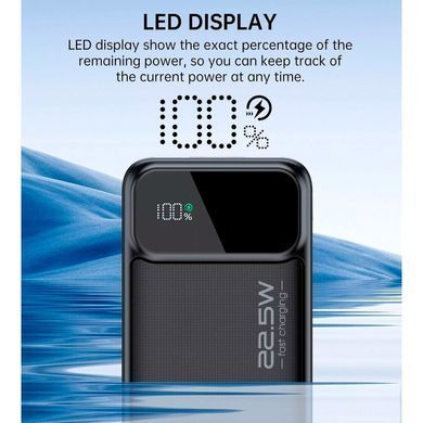 Універсальна мобільна батарея CHOETECH PD22.5W Digital PB 30000mAh (B730) [302463]