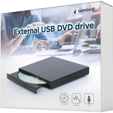 Зовнішній Gembird DVD-привід, USB 2.0 (DVD-USB-04) [619234]