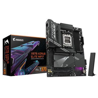 Материнська плата GIGABYTE X870 A ELITE WIFI7 sAM5 X870 4xDDR5 M.2 HDMI ATX (X870_A_ELITE_WIFI7) [111661]