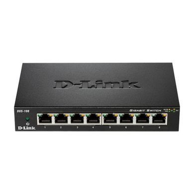 Комутатор D-Link 8xGE, Некерований (DGS-108) [105202]