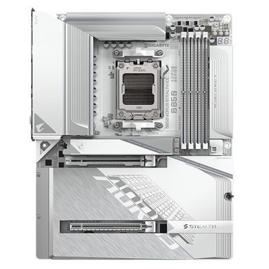 Материнська плата GIGABYTE B850 A STEALTH ICE sAM5 B850 4xDDR5 M.2 HDMI ATX білий (B850_A_STEALTH_ICE) [112714]