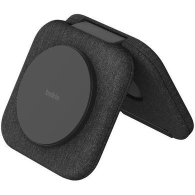 Зарядний пристрій бездротовий Belkin 2в1 15Вт Travel Pad Qi2 (WIZ026VFBK) [109037]