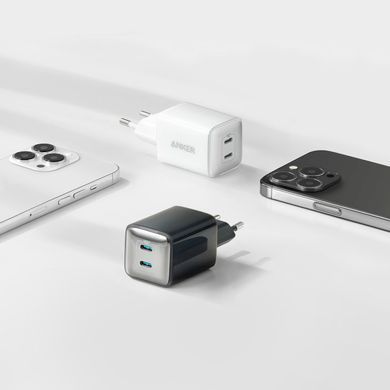 Мережевий зарядний пристрій Anker PowerPort 521 Nano Pro White, 40 W, 2хUSB Type-C (A2038G21) [603241]