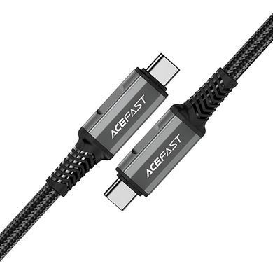 Кабель USB 4.0 Type-C M-M, 1 м 240W, Thunderbolt 3/4 compatible, C1-09 Black-grey Acefast (6974316282631) [404589]