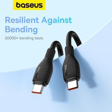 Кабель Baseus Pudding Series Fast Charging Cable Type-C to Type-C 100W 1.2m Cluster Black (P10355702111-00) [803300]