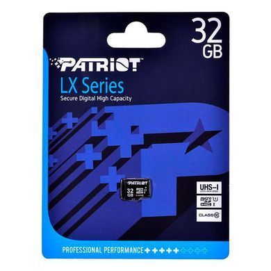 Карта пам'яті microSDHC (UHS-1) Patriot LX Series 32Gb class 10 (PSF32GMDC10) [803643]