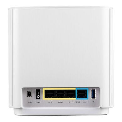 Система WiFi-Mesh ASUS ZenWiFi XT8 v2 AX6600, 3xGE LAN, 1x2.5GE WAN, 1xUSB3.1, 1мод, білий, EU-UK (90IG0590-MO3A30) [104593]