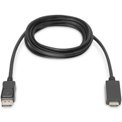 Кабель DIGITUS DisplayPort > HDMI (M/M), 2м, чорний (AK-340303-020-S) [108626]