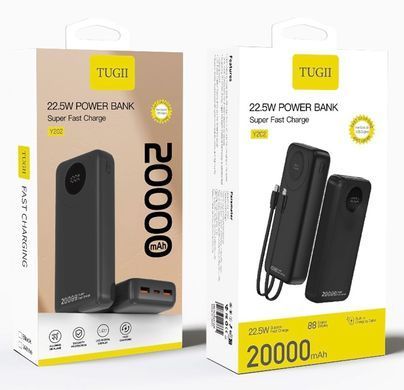 Зовнішній акумулятор WUW （PD22.5W quick charge) 20000mAh Black (Y202) [806374]