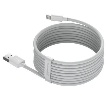 Кабель Baseus Simple Wisdom Data Cable Kit USB to iP 2.4A (2PCS/Set）1.5m White (TZCALZJ-02) [804379]