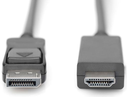 Кабель DIGITUS DisplayPort > HDMI (M/M), 2м, чорний (AK-340303-020-S) [108626]