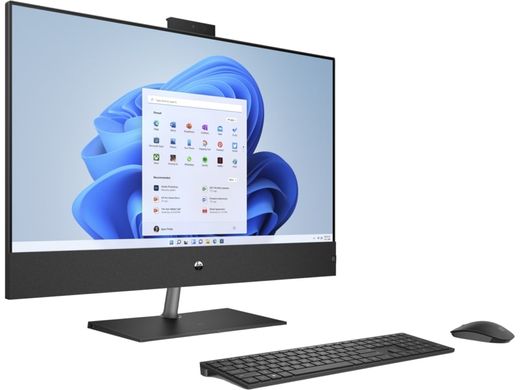 HP Комп'ютер персональний моноблок Pavilion 31.5" UHD IPS, Intel i7-13700T, 16GB, F512GB, NVD3050-4, WiFi, кл+м, DOS, чорний (A45E7EA)