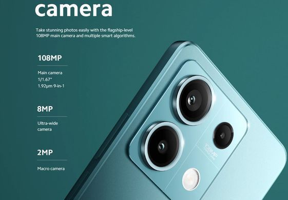Смартфон Xiaomi Redmi Note 13 5G 8/256GB Dual Sim Ocean Teal EU_ (Redmi Note 13 5G 8/256GB Ocean EU_) [600012]