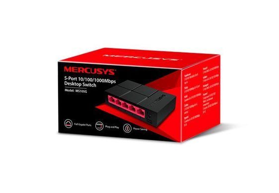 Коммутатор MERCUSYS 5 PORT 10/100/1000M (MS105G) [500908]