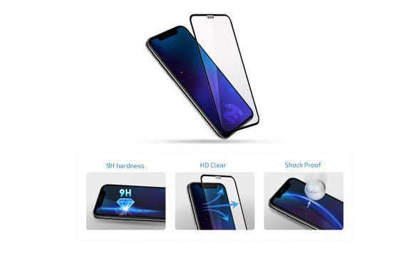 Захисне скло 2E для Xiaomi Redmi 10C, 2.5D FCFG, (1 Pack), чорна рамка (2E-MI-10C-SMFCFG-BB) [103108]