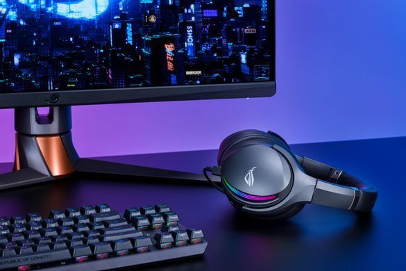 Гарнітура ігрова ASUS ROG Fusion II 500, mini-jack/USB-С, RGB, 1.5м/1.5м, чорний (90YH02W5-B2UA00) [17271]