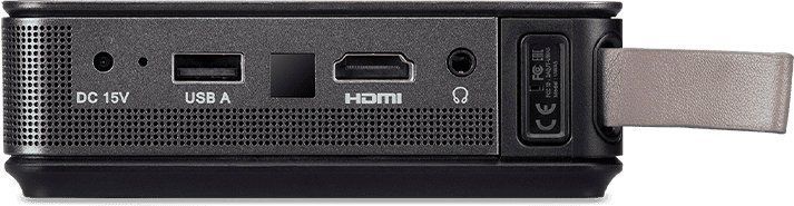 Проєктор портативний AOpen PV12p WVGA, 220 lm, LED, 1.3, WiFi, чорний (MR.JW211.001) [15343]