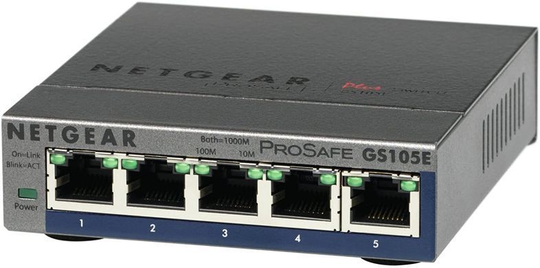 Комутатор NETGEAR GS105E 5xGE, WebSmart (GS105E-200PES) [104952]
