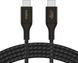 Кабель USB-C > USB-C заряджання/синхронізації Belkin 1м, 240Вт, Type-C, плетений, чорний (CAB015BT1MBK) [108672], фото 1