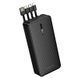 Зовнішній акумулятор BOROFONE BJ84A Smooth power bank with four cables(20000mAh) Black (6941991126178) [806426], фото 4