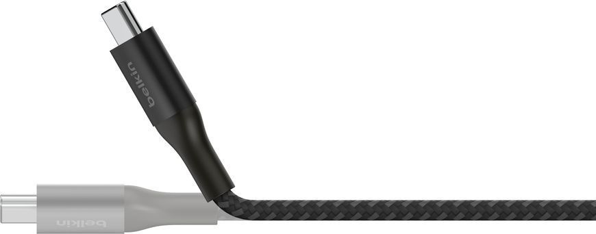 Кабель USB-C > USB-C заряджання/синхронізації Belkin 1м, 240Вт, Type-C, плетений, чорний (CAB015BT1MBK) [108672]