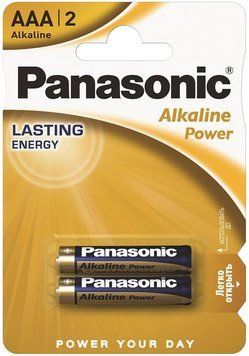 Батарейка Panasonic ALKALINE POWER лужна AAA блістер, 2 шт. (LR03REB/2BP) [113312]