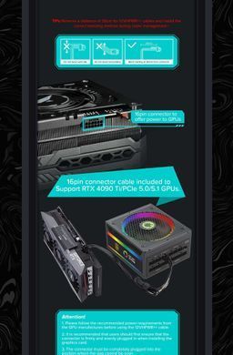 Блок живлення GAMEMAX (RGB 750 PRO (ATX3.1 PCIe5.1)) [303197]