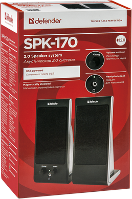 Акустика Defender 2.0 SPK-165/SPK-170 4W USB Black (65165) [203621]