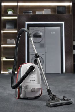 Пилосос Gorenje мішковий, 700Вт, 3л, HEPA, щітка Xpand Zone, телескоп, червоний (VCEA21GPLW) [105575]