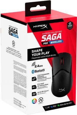 Миша HyperX Pulsefire Saga Pro Black (A2PB2AA) [614663]