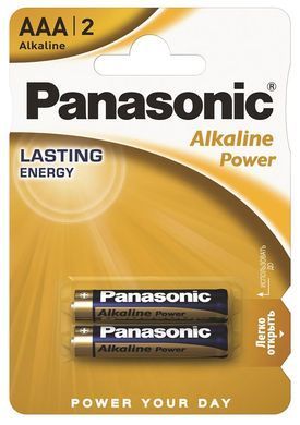 Батарейка Panasonic ALKALINE POWER лужна AAA блістер, 2 шт. (LR03REB/2BP) [113312]