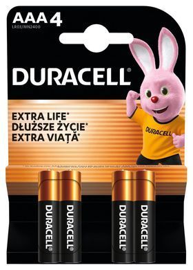 Лужні батарейки Duracell AAA, 4 шт. (5020543/5020632/5014461/5005967/) [204120]
