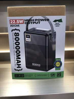 Універсальна мобільна батарея Wekome 80000mAh Black (WP-78) [603496]