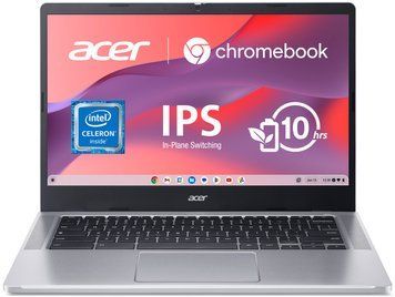 Ноутбук Acer Chromebook CB314-3HT 14" FHD IPS Touch, Intel C N4500, 8GB, F128GB, UMA, ChromeOS, сріблястий (NX.KB5EU.002) [100077]