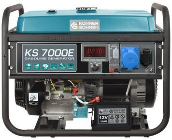 Генератор бензиновий Konner&Sohnen KS 7000E, 230В, 5.5кВт, електростартер, 76.2кг (KS7000E) [105926]