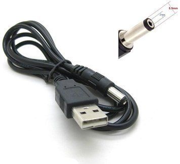Кабель PowerPlant USB 2.0 AM - DC 5.5x2.1, 1 м, чорний (CA911356) [617753]