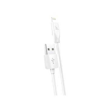 Кабель HOCO X1 USB to iP 2.4A, 2m, PVC, PVC connectors, White (6957531032014) [803259]