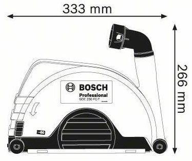 Кожух пиловідведення для КШМ Bosch GDE 230 FC-T 230мм 2.1кг (1.600.A00.3DM) [15770]