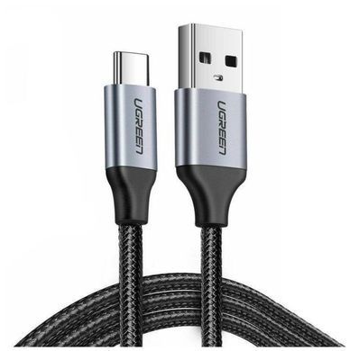 Кабель UGREEN US288 USB-A 2.0 to USB-C Cable Nickel Plating Aluminum Braid 1m (Black) (UGR-60126) [803352]