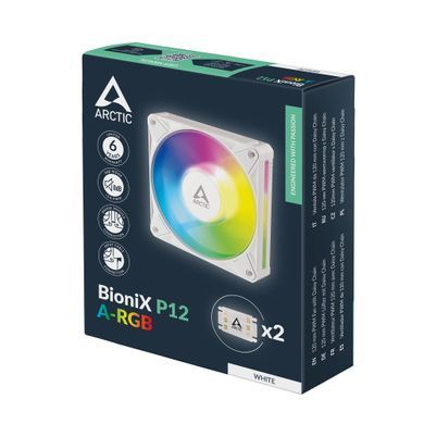 Корпусний вентилятор 120MM BioniX P12 A-RGB WHT ARCTIC (ACFAN00336A) [504723]
