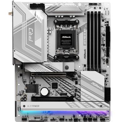 Материнська плата ASRock (AM5/X870, 4*DDR5, 2xPCIex16, HDMI/USB4, 4xSATA, 3xM.2, 2.5GLan, ATX) (X870 PRO RS WIFI) [403427]