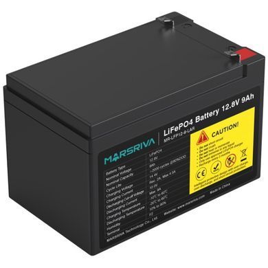 Акумуляторна батарея Marsriva 12.8V, 9.0A, літієва батарея (MR-LFP12-9-LAR) [404882]