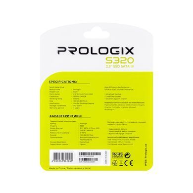 Накопичувач SSD 240GB Prologix S320 2.5" SATAIII 3D TLC (PRO240GS320) [607928]