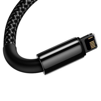Кабель Baseus Tungsten Gold Fast Charging Data Cable USB to iP 2.4A 1m Black (CALWJ-01) [804367]