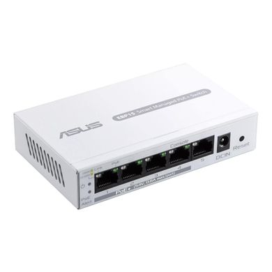 ASUS Комутатор ExpertWiFi EBP15 5xGE (4xPoE), 60Вт, Керований L2+ (90IG08D0-MO3B00)