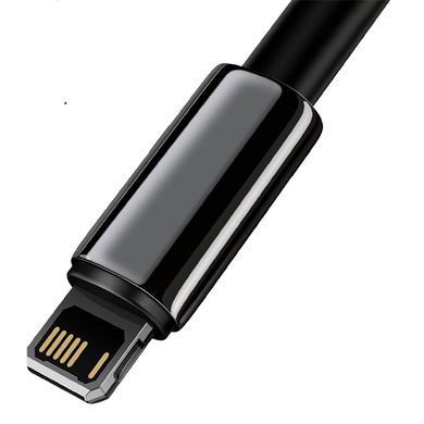 Кабель Baseus Tungsten Gold Fast Charging Data Cable USB to iP 2.4A 1m Black (CALWJ-01) [804367]
