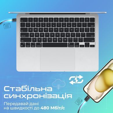 Кабель Promate EcoLine-Ci120 USB Type-C - Lightning (M/M), 3 A, 27 W, 1.2 м, Black (ecoline-ci120.black) [604295]