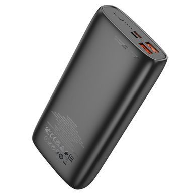 Зовнішній акумулятор HOCO J122A Respect 22.5W+PD20W fully compatible power bank(20000mAh) Black (6942007612630) [806308]