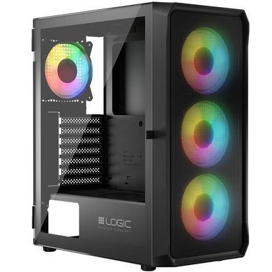 Корпус LogicConcept PORTOS MESH+GLASS ARGB fans 4x120mm BLACK без БЖ ATX (AT-PORTOS-10-0000000-0002) [404617]